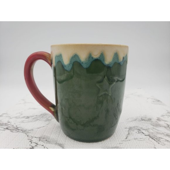 Rustic Lodge Christmas Santa Clause Stoneware Coffee Mug - Picture 3 of 5